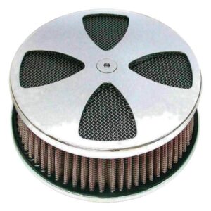 Smooth Cross Hi-Flow Air Cleaner Chrome