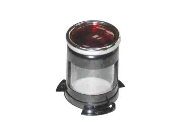 Classic Round Taillight with License Plate Bracket Chrome Black Powder Coated Red Dual Filament — изображение 3