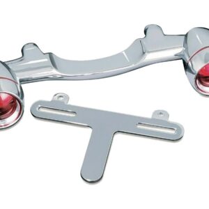 Bullet Light Rear Turn Signal Bar Chrome Red
