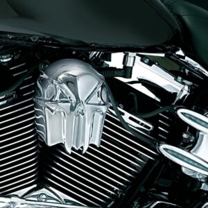 Skull Horn Covers Dark Chrome