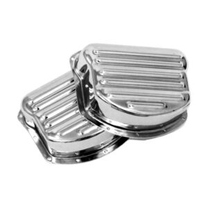 Ribbed Rocker Box Cover Show Chrome