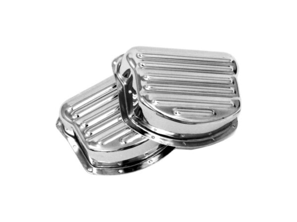 Ribbed Rocker Box Cover Show Chrome