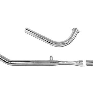 3-Piece Upsweep 48-69 Big Twin with STD Heads Headers Chrome 1,75"