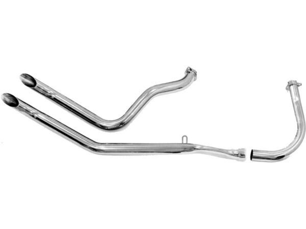 3-Piece Goose Cut 66-69 Shovel Drag Pipes Chrome 1,75"