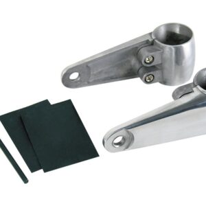 Fork Sidemount Headlight Bracket Two brackets and rubber adjusting gaskets Chrome