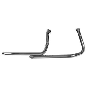 Staggered Dual Slash Cut Drag Pipes for Panhead Models Chrome 1,75"