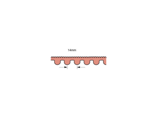 Falcon SPC Carbon Fiber Rear Belt 14 mm 1 1/2" 128 teeth — изображение 2