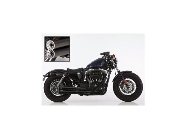 Double Groove 2 in 2 Exhaust System Black Satin