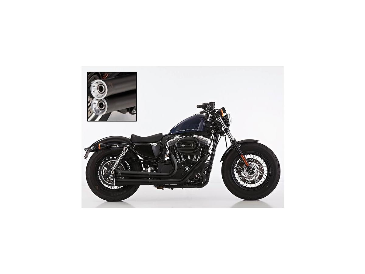 Double Groove 2 in 2 Exhaust System Black Satin