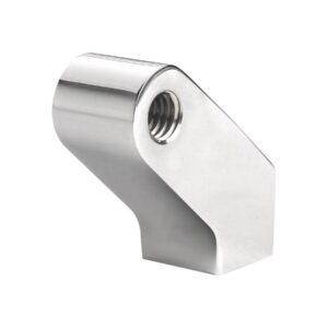 Headlight Mounting Block Mount has 1 1/4" vertical and 1" forward offset Chrome
