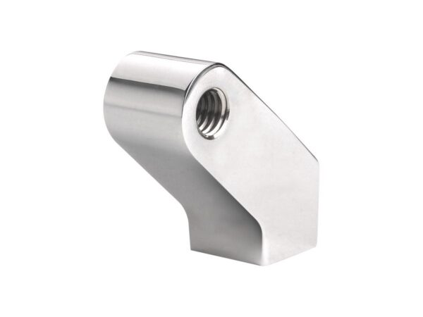 Headlight Mounting Block Mount has 1 1/4" vertical and 1" forward offset Chrome