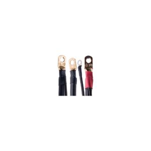 Mega Battery Cables with 12" Auxiliary Wire 6" Positive Black