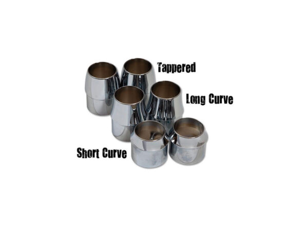 Exhaust End Cap Long Curve Chrome 1,75"