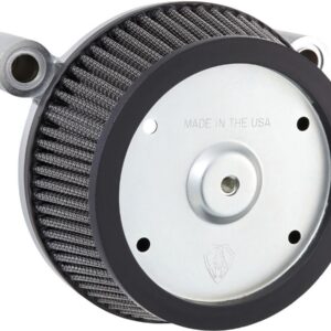 Big Sucker Stage 1 Air Cleaner Accepts Round OE and Arlen Ness Stage 1 Air Filter Cover Chrome