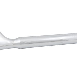 Universal Fishtail Muffler With slider for right-side-installation Chrome
