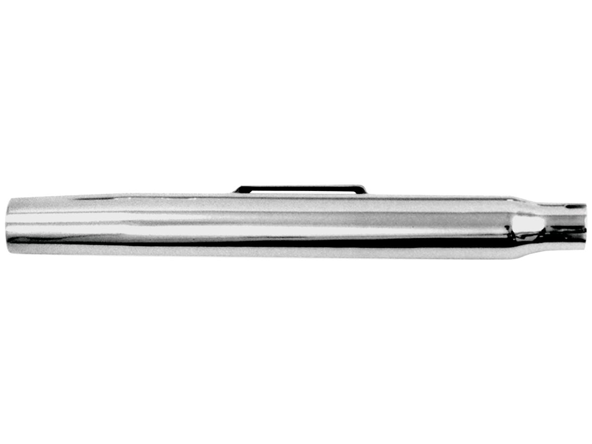 Tapered Muffler 22" long, 2" diameter, 1,75" inlet Chrome