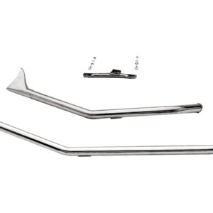 Upsweep Fishtail Pipe Set For Evolution Softail Chrome 1,75"