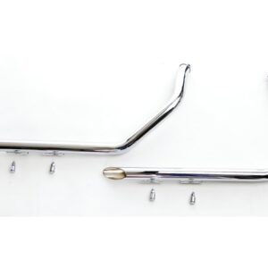 Staggered Dual Drag Pipes for Sportster Models Slash Cut Chrome 1,75"