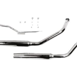 Tapered Dual Slash Cut Exhaust System for FX Shovelhead Models Chrome 1,75"