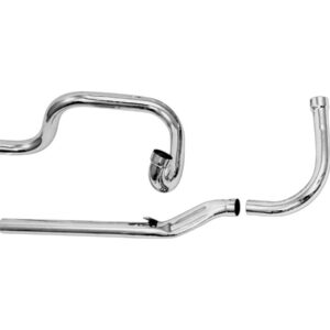 Independent Dual Headers for Panhaeds and Shovels Chrome