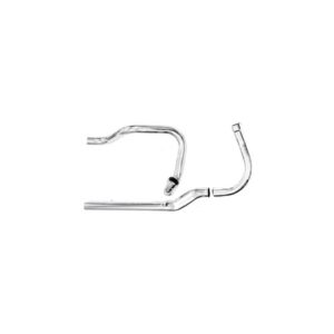 Single Cross-Over Panhaed and Shovel Headers 3-piece, front squish Chrome 1,75"