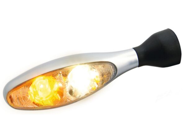 Micro 1000 PL LED Turn Signal/Position Light Chrome Satin Clear LED — изображение 2