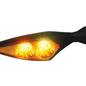 Micro Rhombus Dark LED Turn Signal Front Right/Rear Left Black Tinted LED