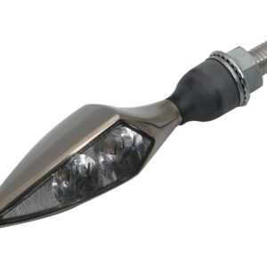 Micro Rhombus DF Titan LED Turn Signal/Taillight/Brake Light Rear Right Titanium Polished Clear LED