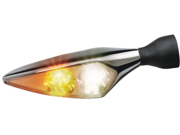 Micro Rhombus PL Titan LED Turn Signal/Position Light Front Right Titanium Polished Clear LED — изображение 3