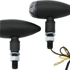 Micro Bullet LED Turn Signal Black Tinted LED