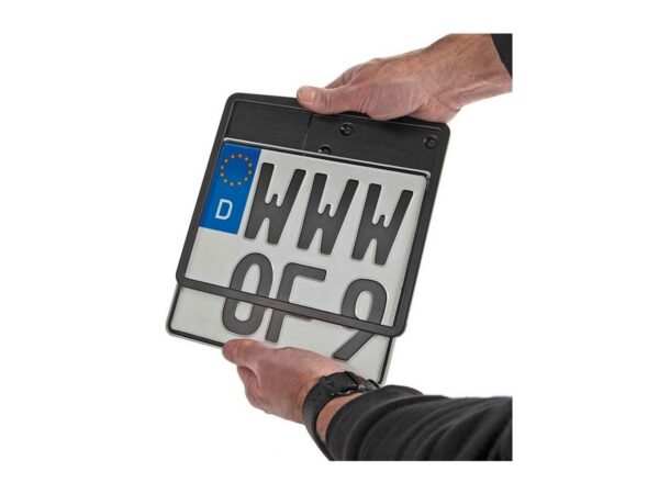 Inside License Plate Base Plate Swedish Size 155x195mm Aluminium Polished