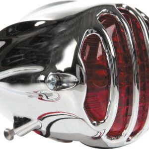 Alcatraz LED Taillight without Mounting Bracket Aluminium Polished Red Dual Filament