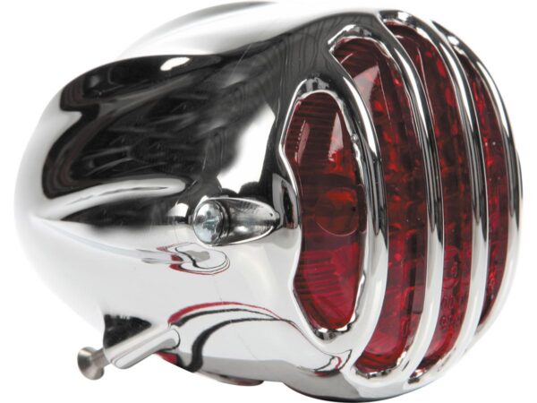 Alcatraz LED Taillight without Mounting Bracket Aluminium Polished Red Dual Filament