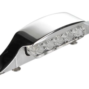 Down and Inside LED License Plate Light Aluminium Polished