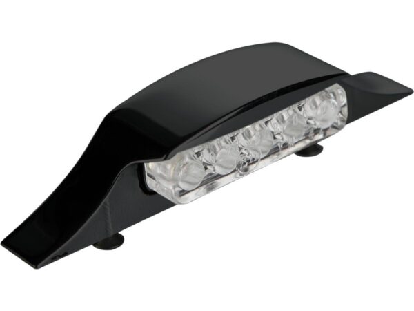 Down and Inside LED License Plate Light Black Satin