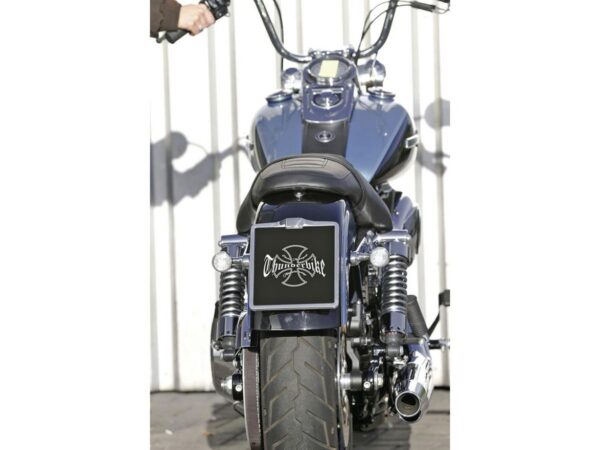 Mid-Mount License Plate Base Plate Adapter Black Satin — изображение 4