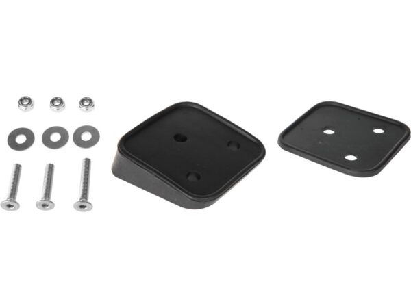 Down and Inside Universal License Plate Bracket Black