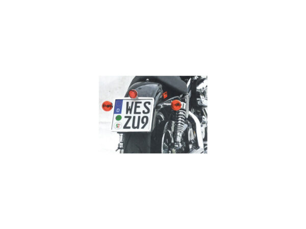 Down and Inside Universal License Plate Bracket Black — изображение 2