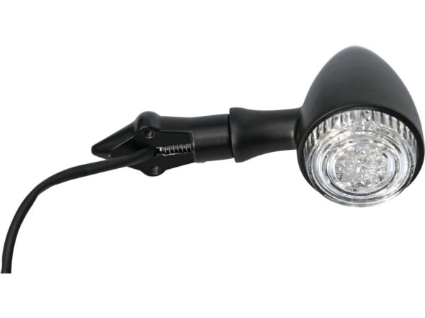 Down and Inside License Plate Turn Signal Bracket Flat Black — изображение 3