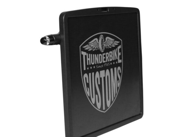 Down and Inside License Plate Turn Signal Bracket Flat Black — изображение 5