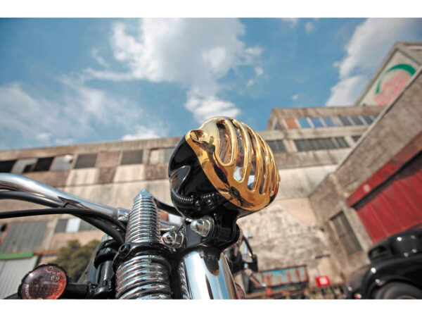 High Headlight Bracket for Springer Highering headlamp Polished — изображение 3