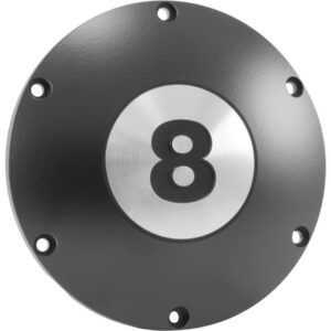 8-Ball Derby Cover 6-hole Black Satin