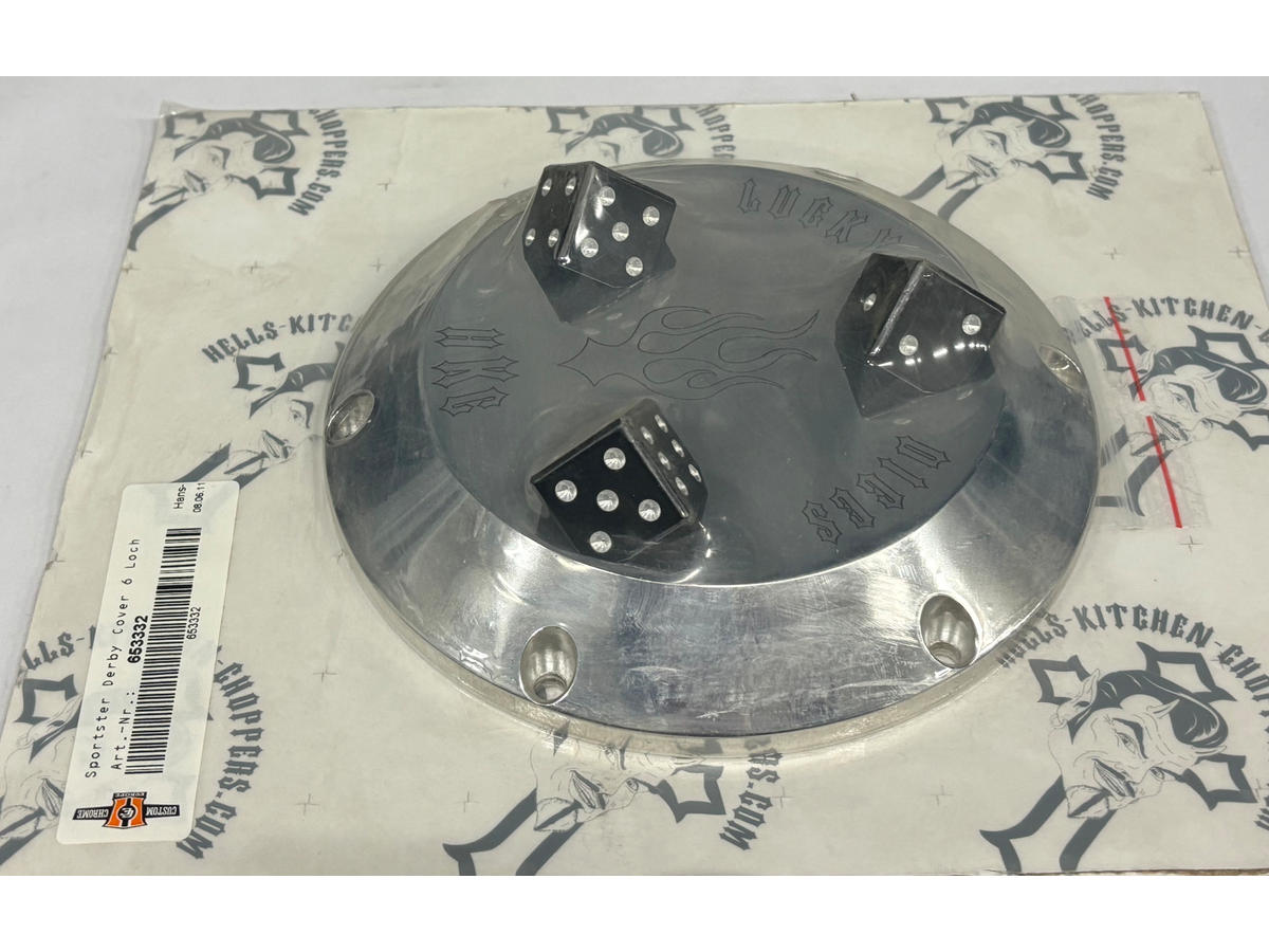Dice Derby Cover 6-hole Aluminium Polished