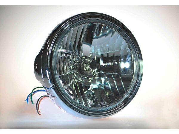 7" H4 Headlight Insert with Clear Lens and Parking Light With parking light Chrome Clear H4 — изображение 3
