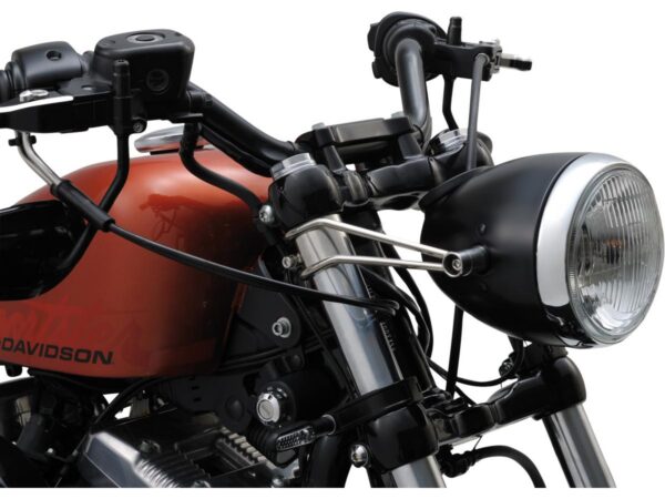 Vintage Headlight Bracket For 41mm fork tubes Stainless Steel Polished — изображение 3