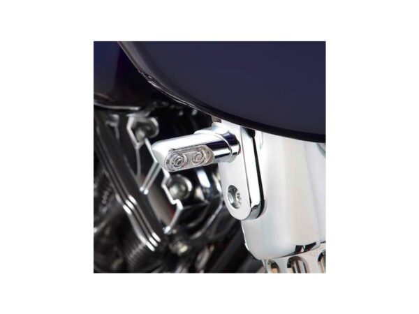 Direct Bolt-On LED Turn Signal Amber LED configuration Chrome Clear LED — изображение 2