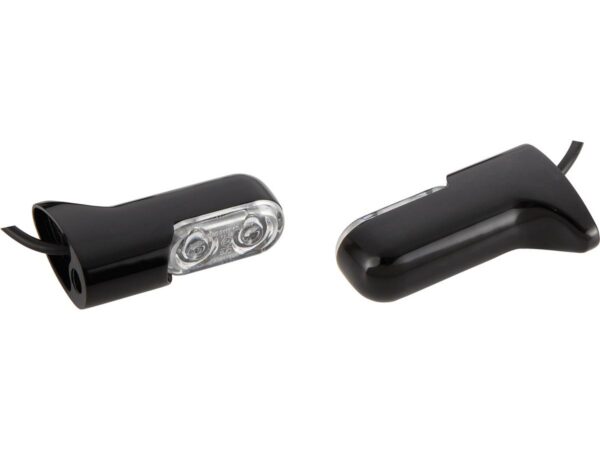 Direct Bolt-On LED Turn Signal Amber LED configuration Black Anodized Clear LED