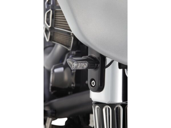 Direct Bolt-On LED Turn Signal for Touring Amber LED configuration Black Anodized Clear LED — изображение 2