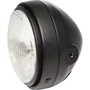 5 3/4" Headlight Flat Black H4