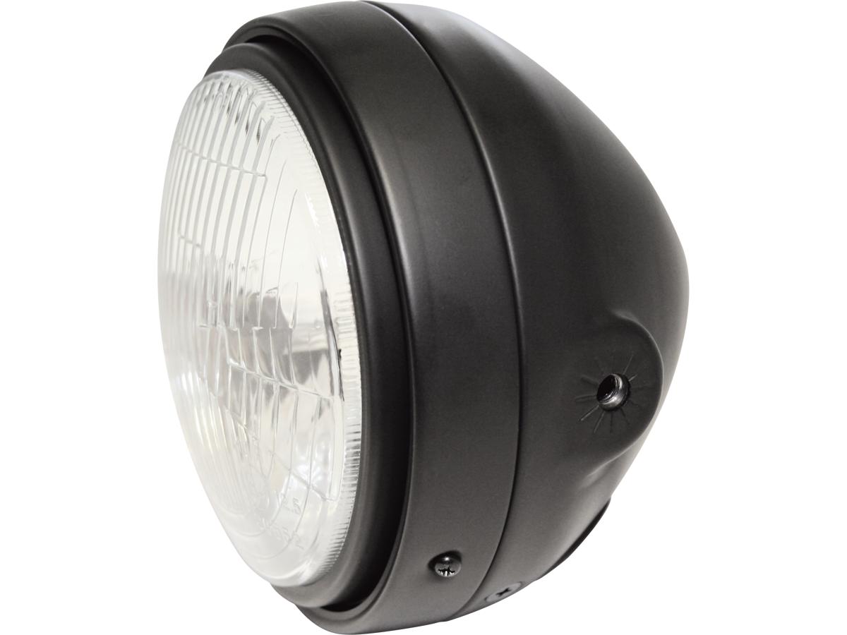 5 3/4" Headlight Flat Black H4